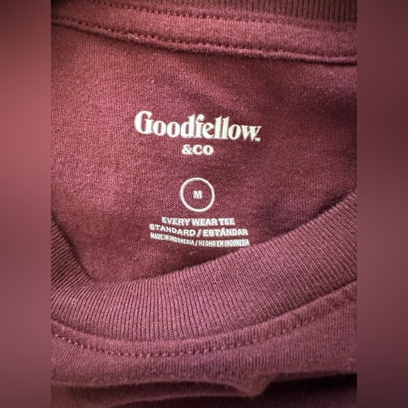 2 Men’s Basic T shirts (1) Navy and (1) Mauve Goodfellow & Co, size Medium - Picture 9 of 10